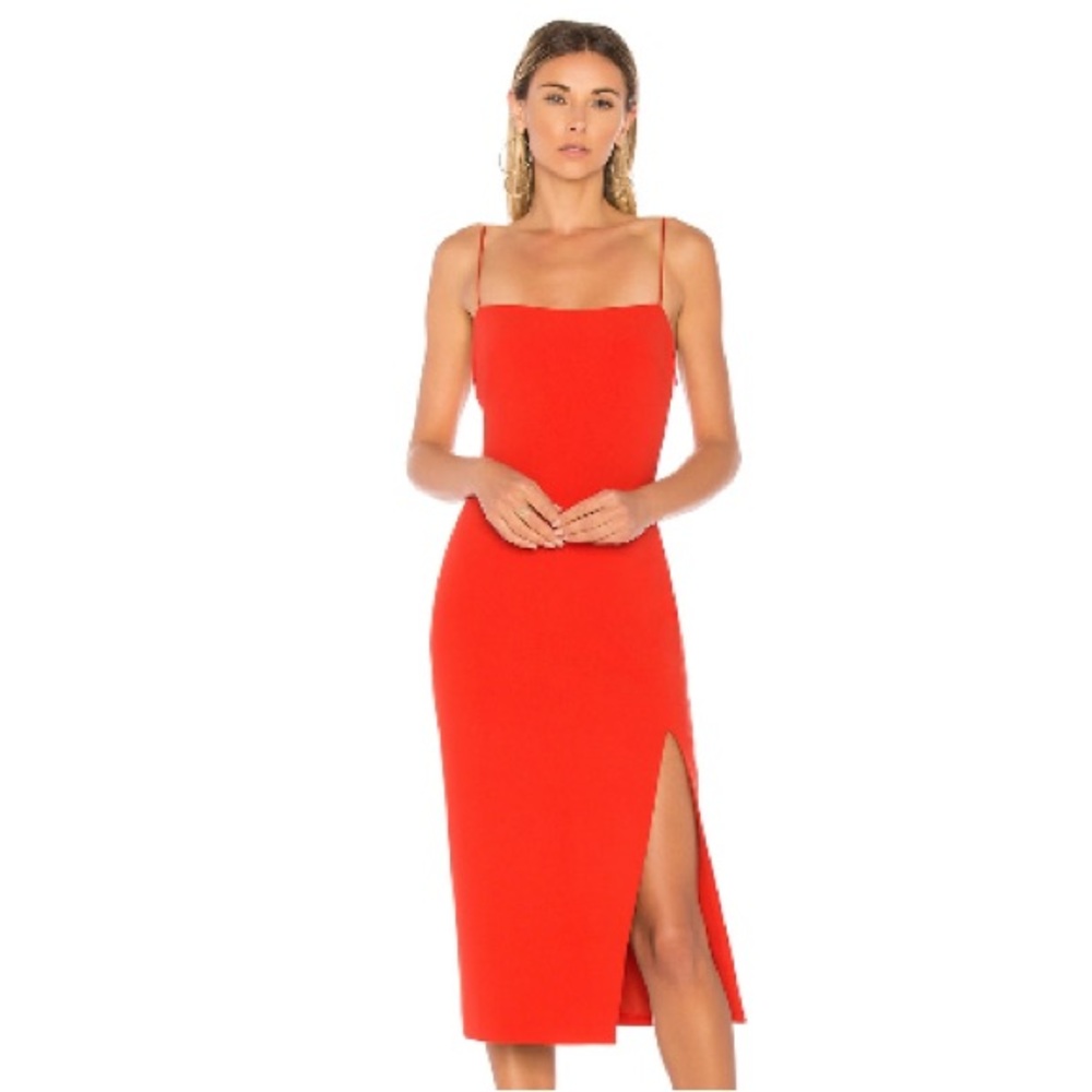 Cinq a Sept red midi dress